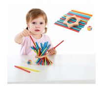 Edukacinis stalo žaidimas vaikams | Mediniai pagaliukai | Crazy Sticks | Tooky TL015